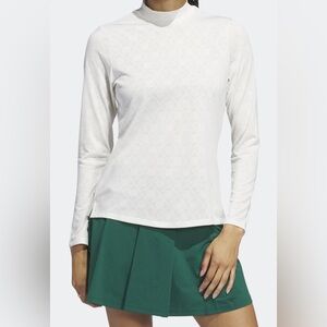 NWOT adidas Women's Subtle Pattern White Long Sleeve Tee